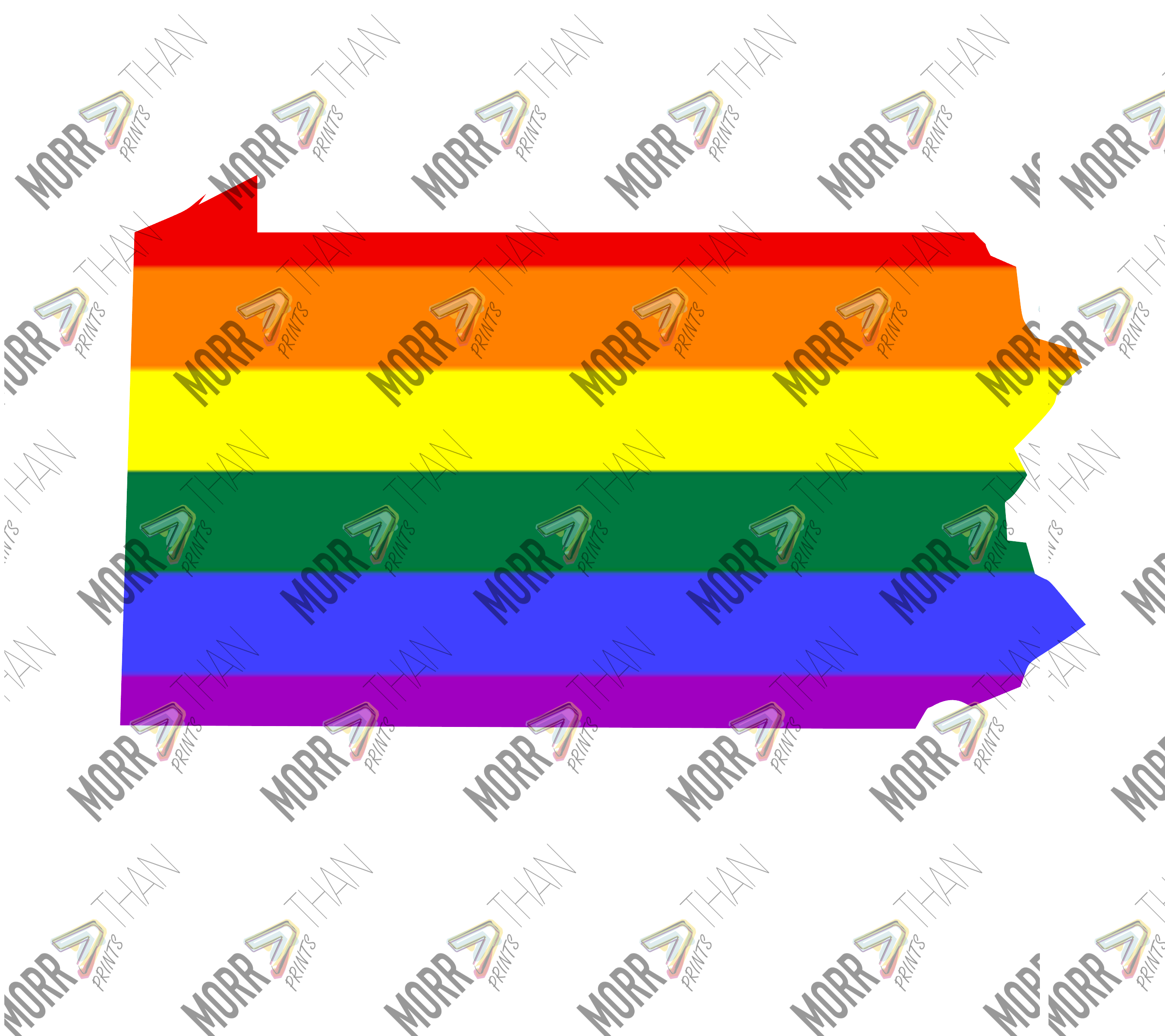 Pennsylvania Pride State Outline – Morr Than Prints