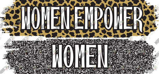 Women Empower Women Leopard Print Glitter