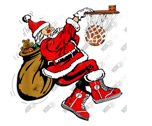 Santa Dunking DTF Print